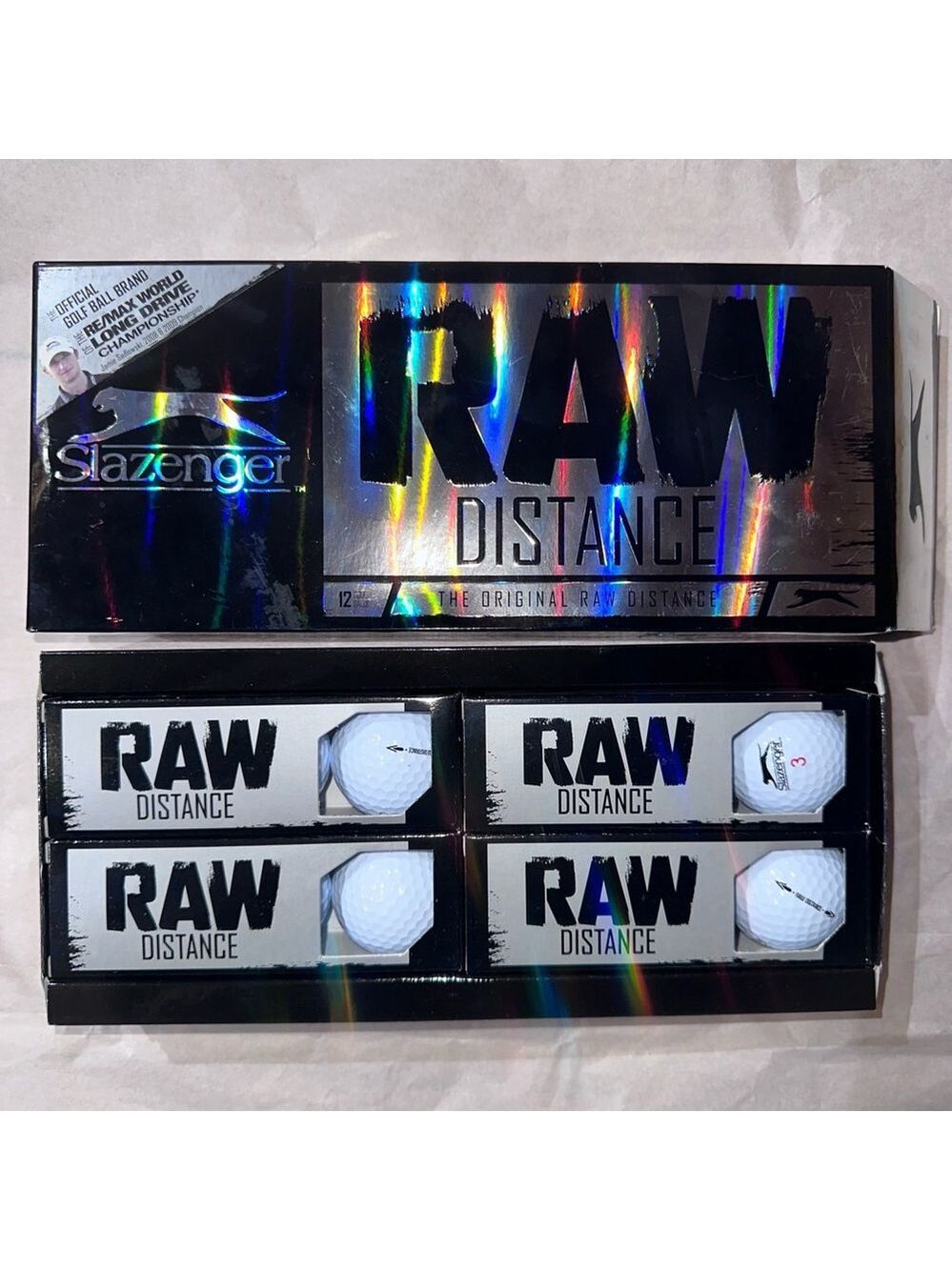NIB Slazenger Raw Distance Golf Balls Set Of 12